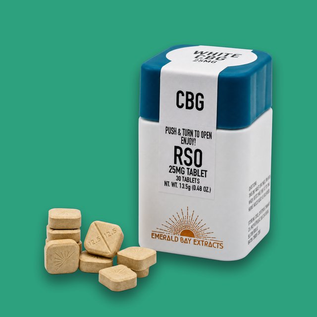 White CBG 25mg Tablets